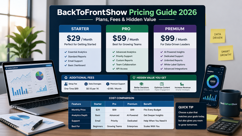 BacktoFrontShow Pricing Guide 2026